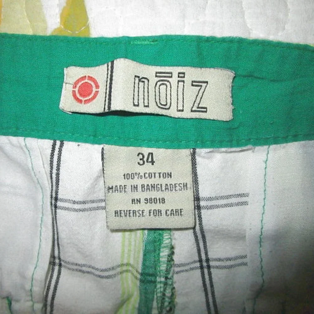 Vtg 90s Y2K Noiz Royalty Graphic Shorts Mens 34 Plaid 11” Grunge Skater Retro